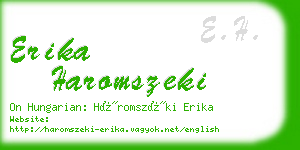 erika haromszeki business card